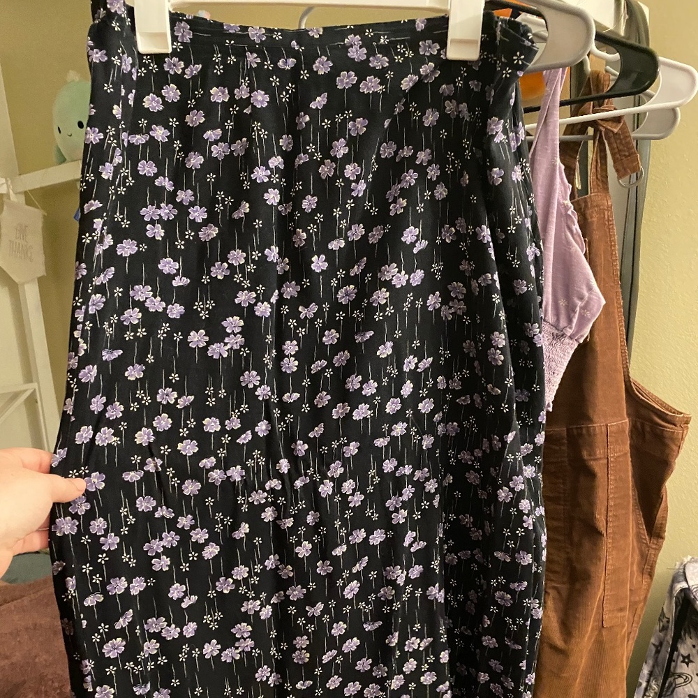 Floral Mid-Calf Skirt